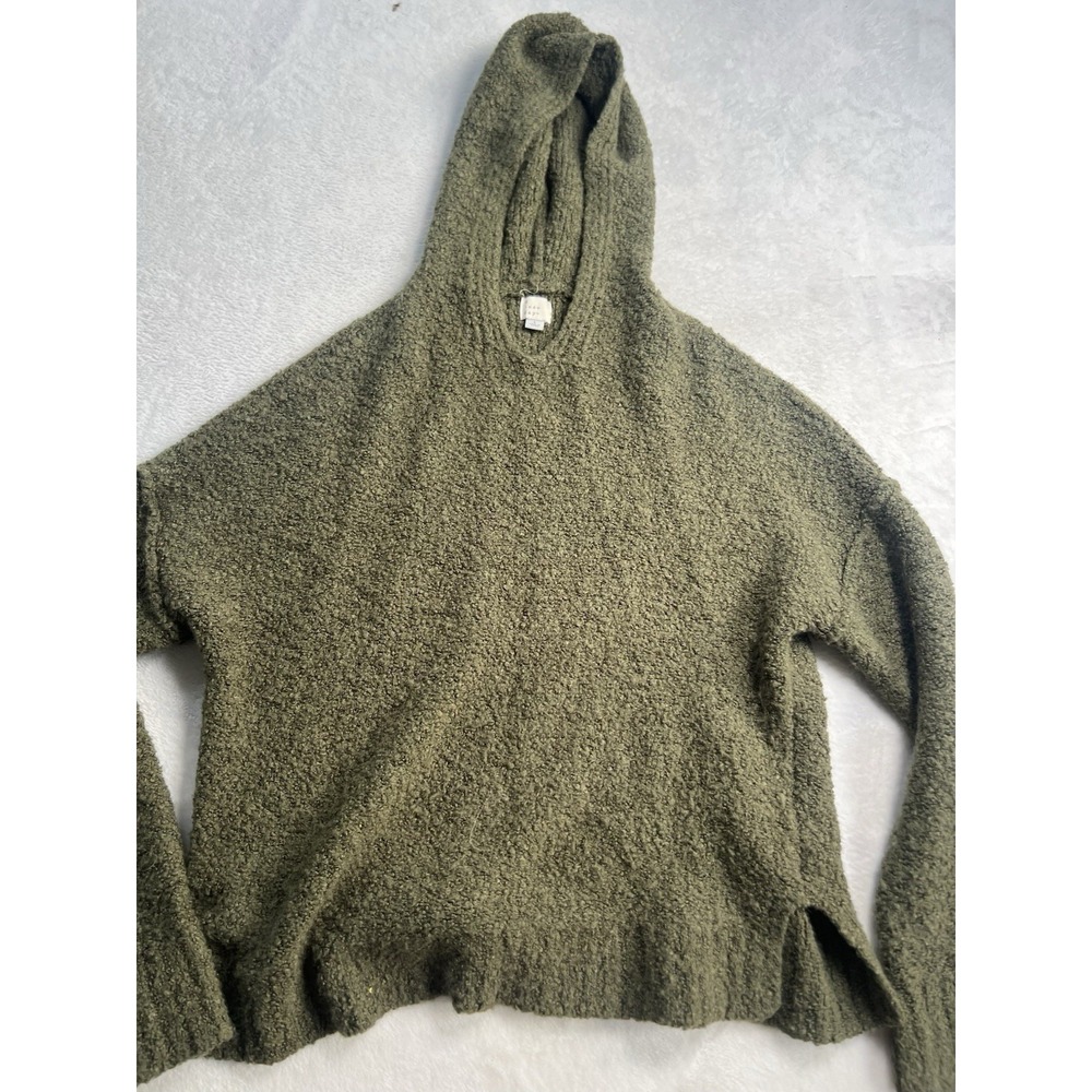 A New Day Green Sherpa Olive Green‎ Hooded Sweater Size Large